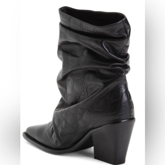 BRONX Leather Pinched Booties Sz 39/8.5 - Picture 4 of 11